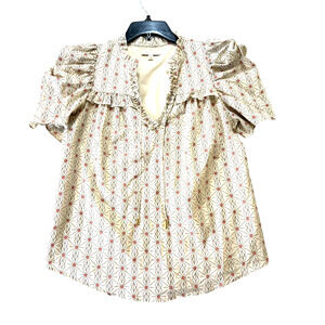 Stylish Women's Blouse with Geometric Pattern